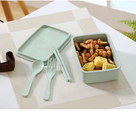 竹纤维环保便当盒新款午餐饭盒便携式餐具时尚创意打包盒定制竹遇